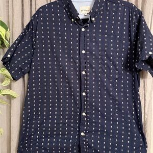 Ben Sherman Dark Blue Geometric Men's Shirt size large